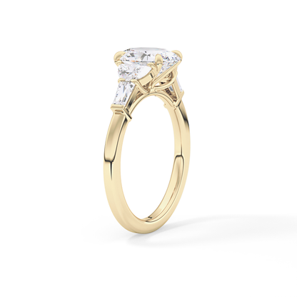 Oval Cluster Lab Grown Diamond Engagement Ring