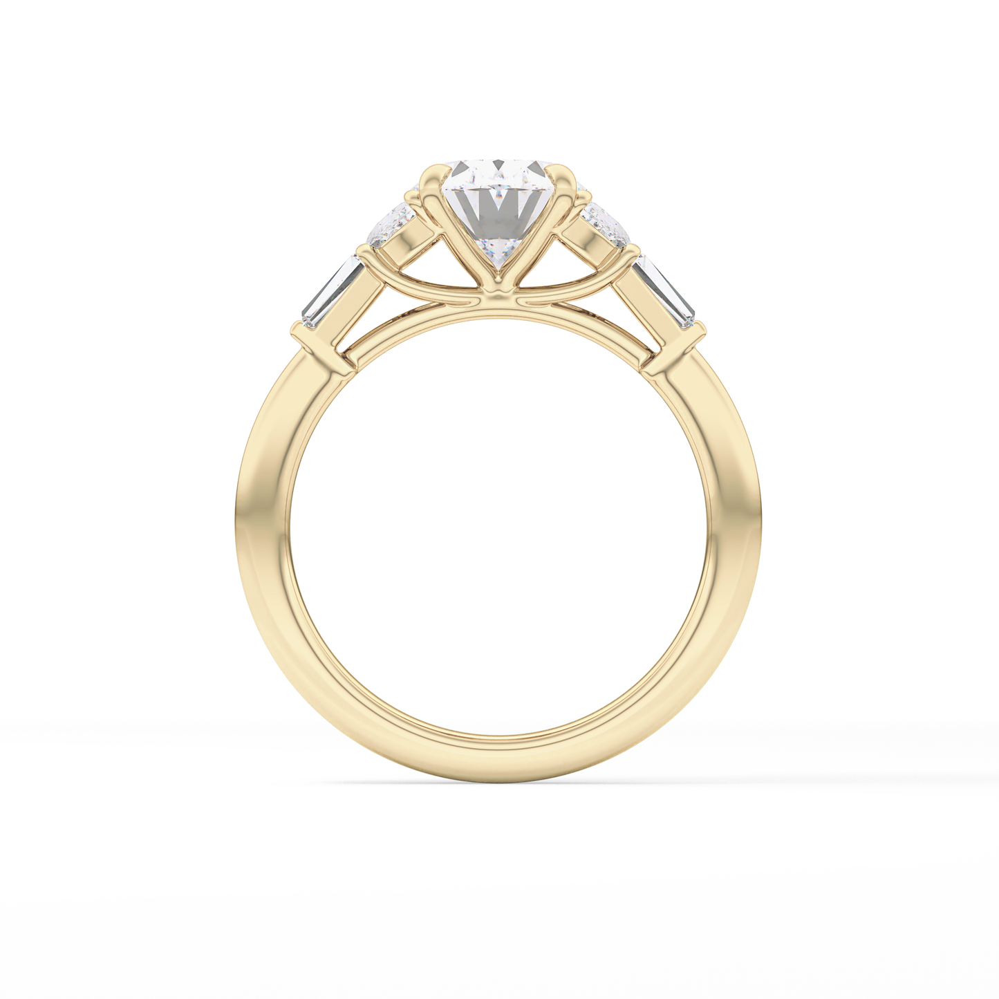 Oval Cluster Lab Grown Diamond Engagement Ring