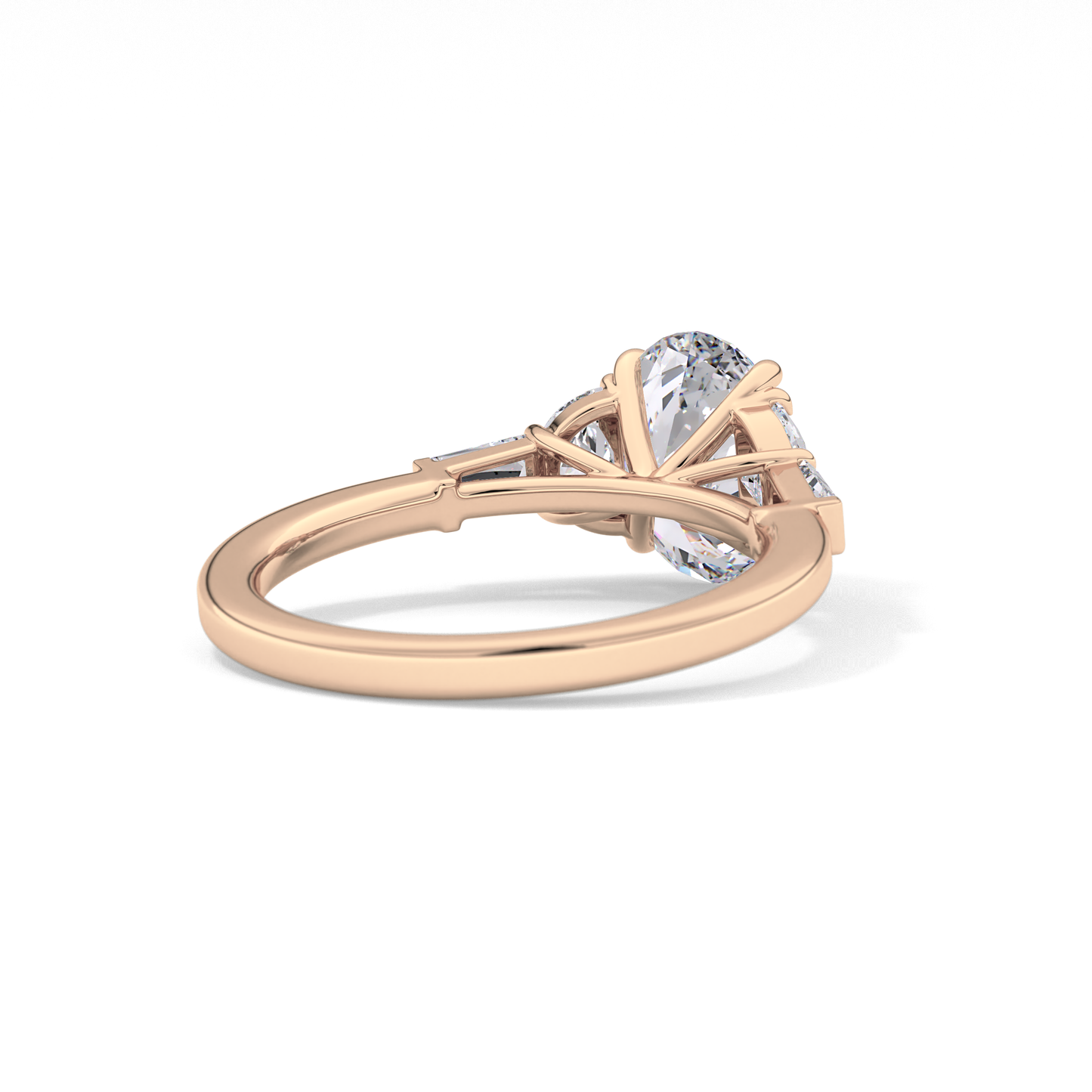 Oval Cluster Lab Grown Diamond Engagement Ring