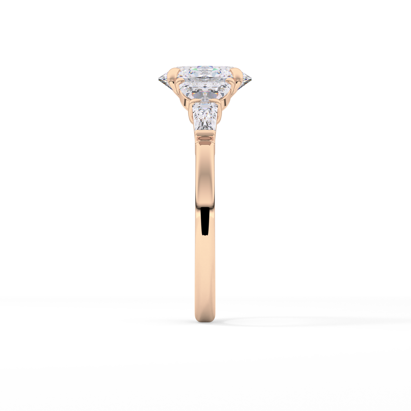 Oval Cluster Lab Grown Diamond Engagement Ring