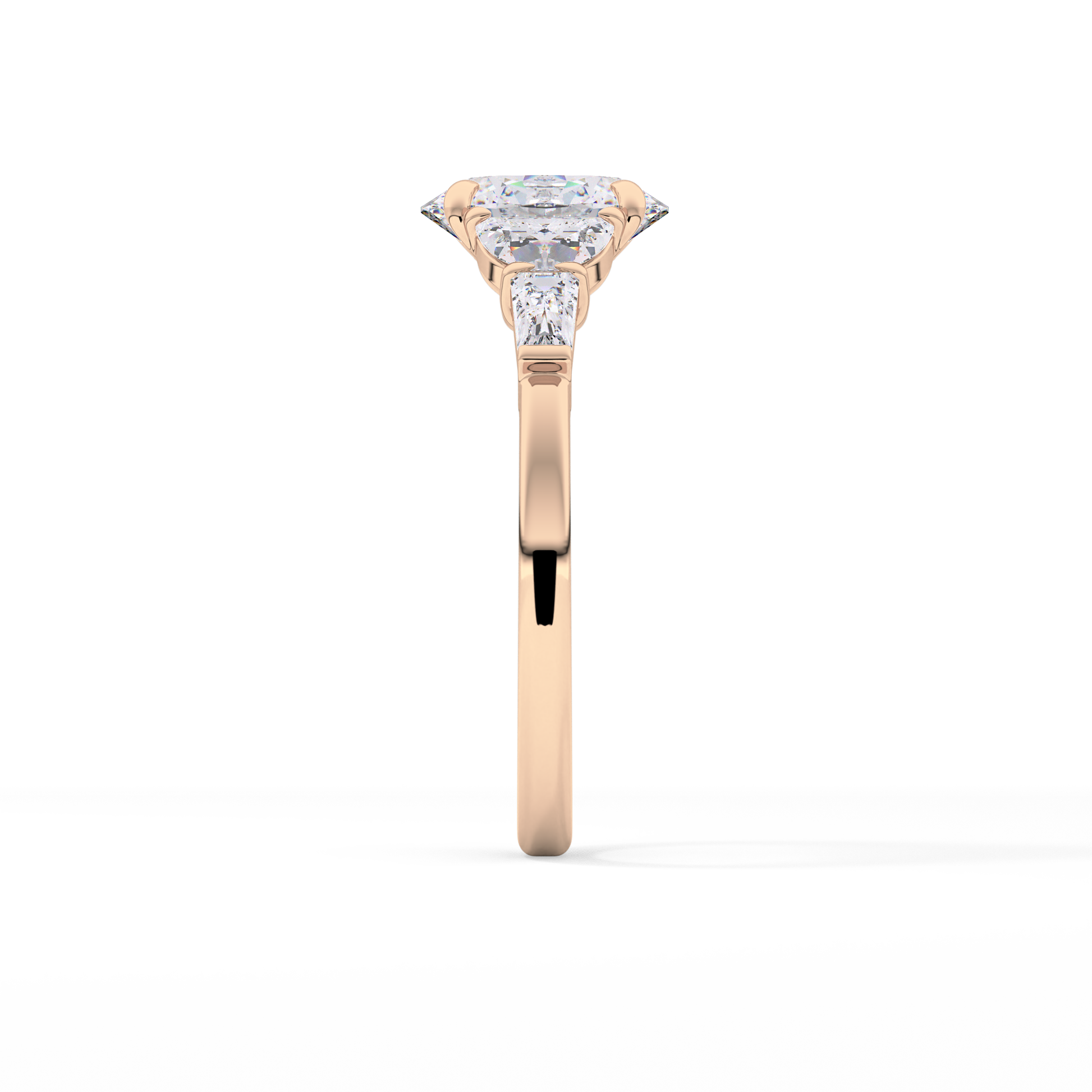 Oval Cluster Lab Grown Diamond Engagement Ring