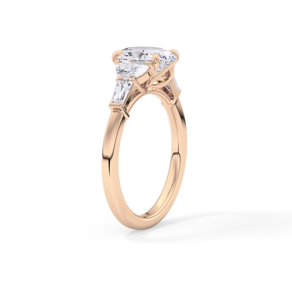 Oval Cluster Lab Grown Diamond Engagement Ring