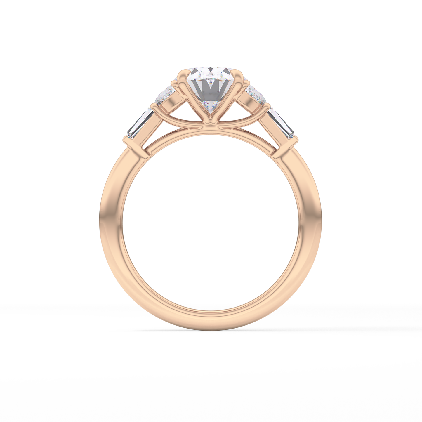 Oval Cluster Lab Grown Diamond Engagement Ring