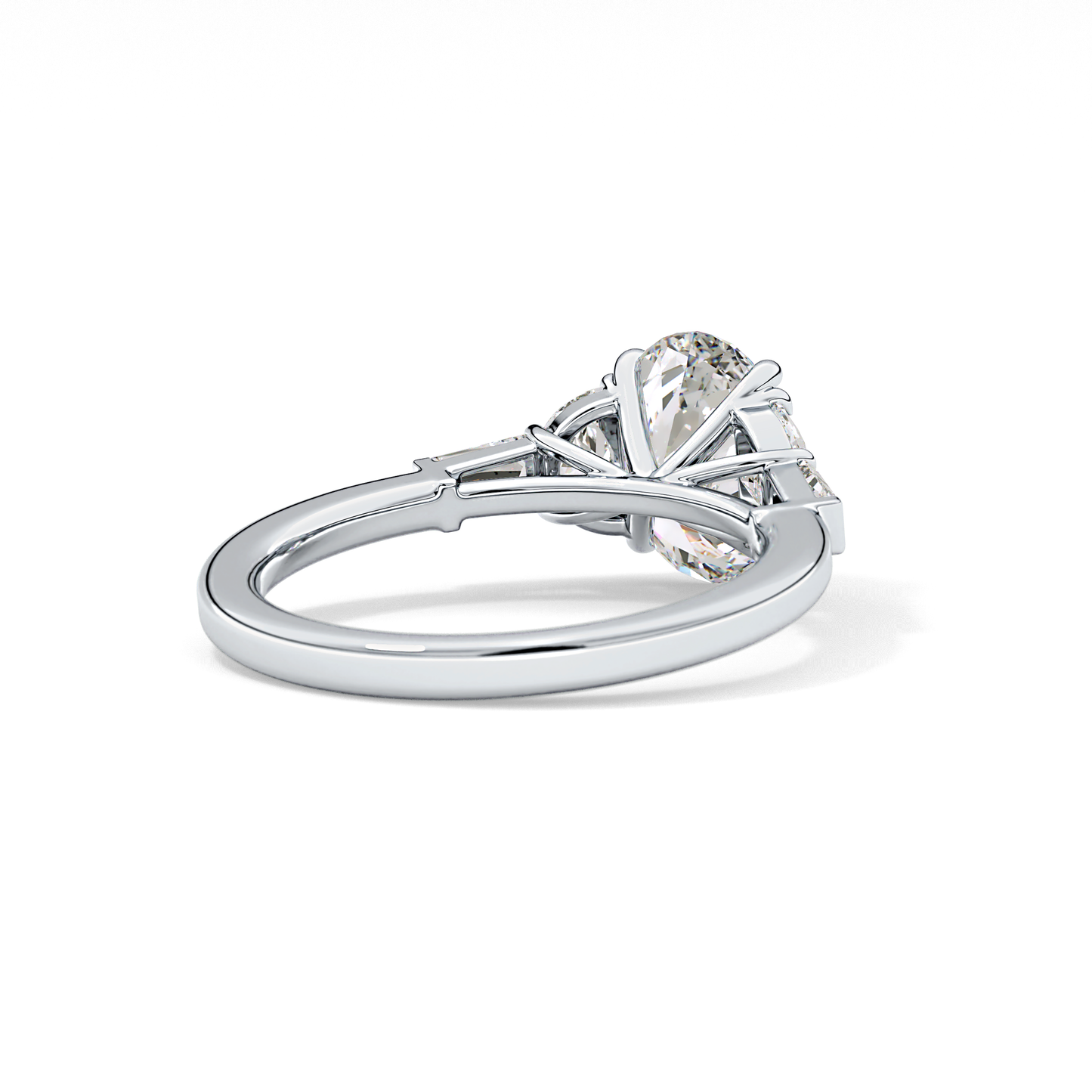 Oval Cluster Lab Grown Diamond Engagement Ring