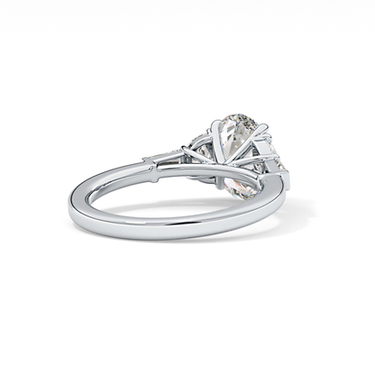 Oval Cluster Lab Grown Diamond Engagement Ring