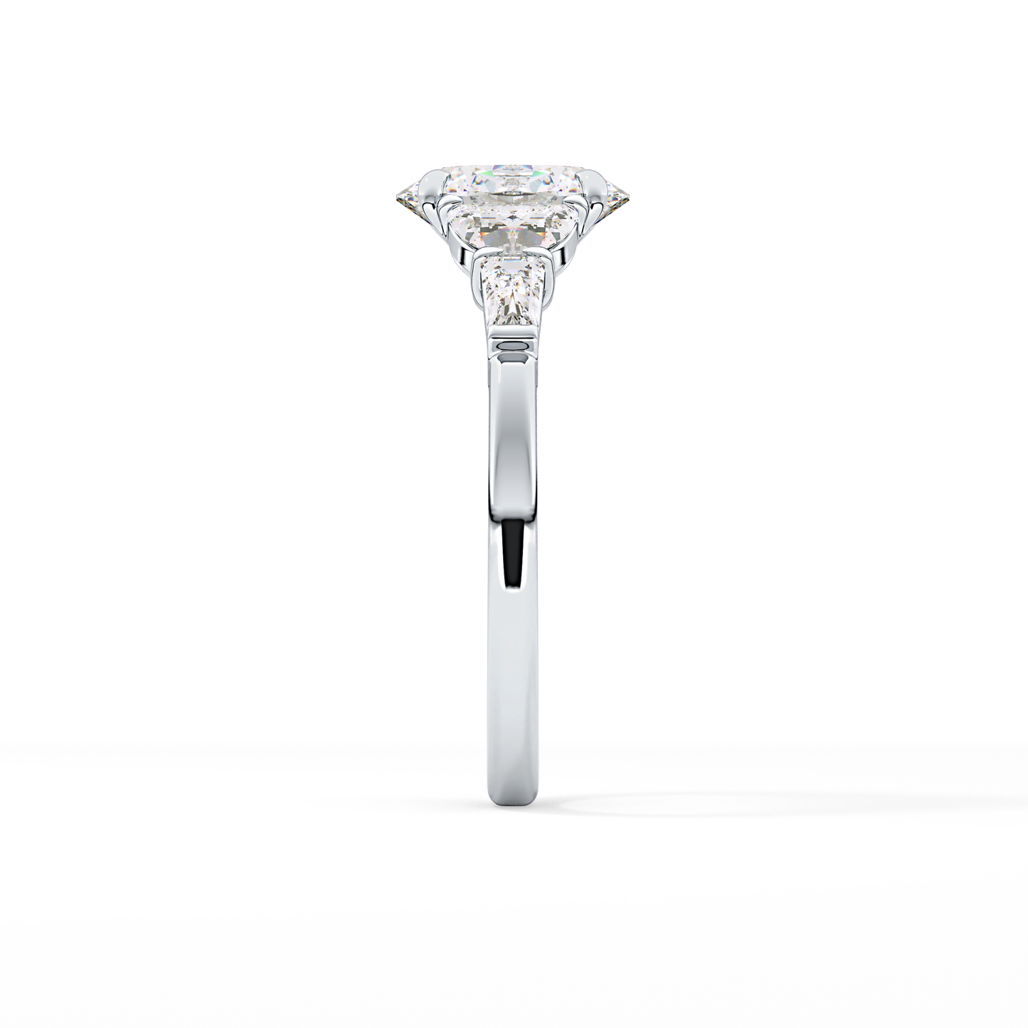 Oval Cluster Lab Grown Diamond Engagement Ring
