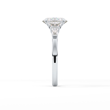 Oval Cluster Lab Grown Diamond Engagement Ring