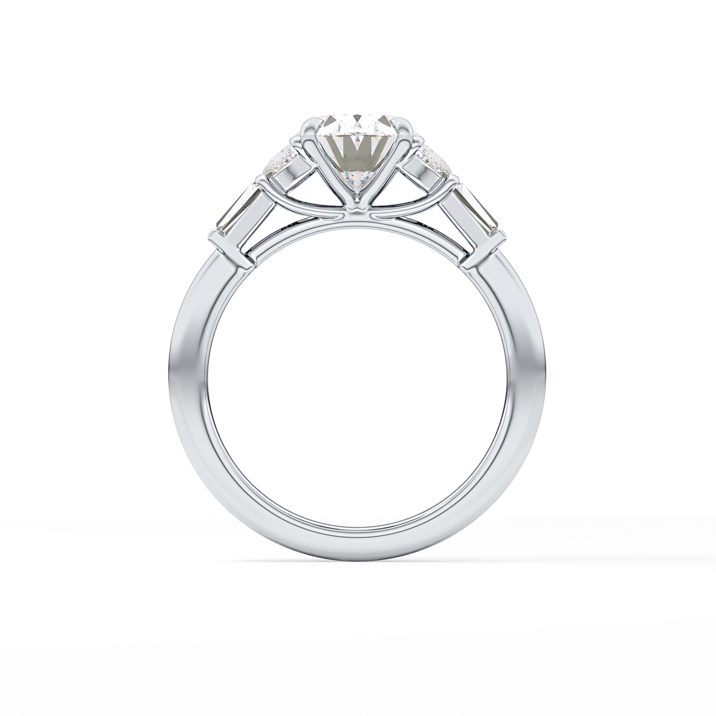 Oval Cluster Lab Grown Diamond Engagement Ring