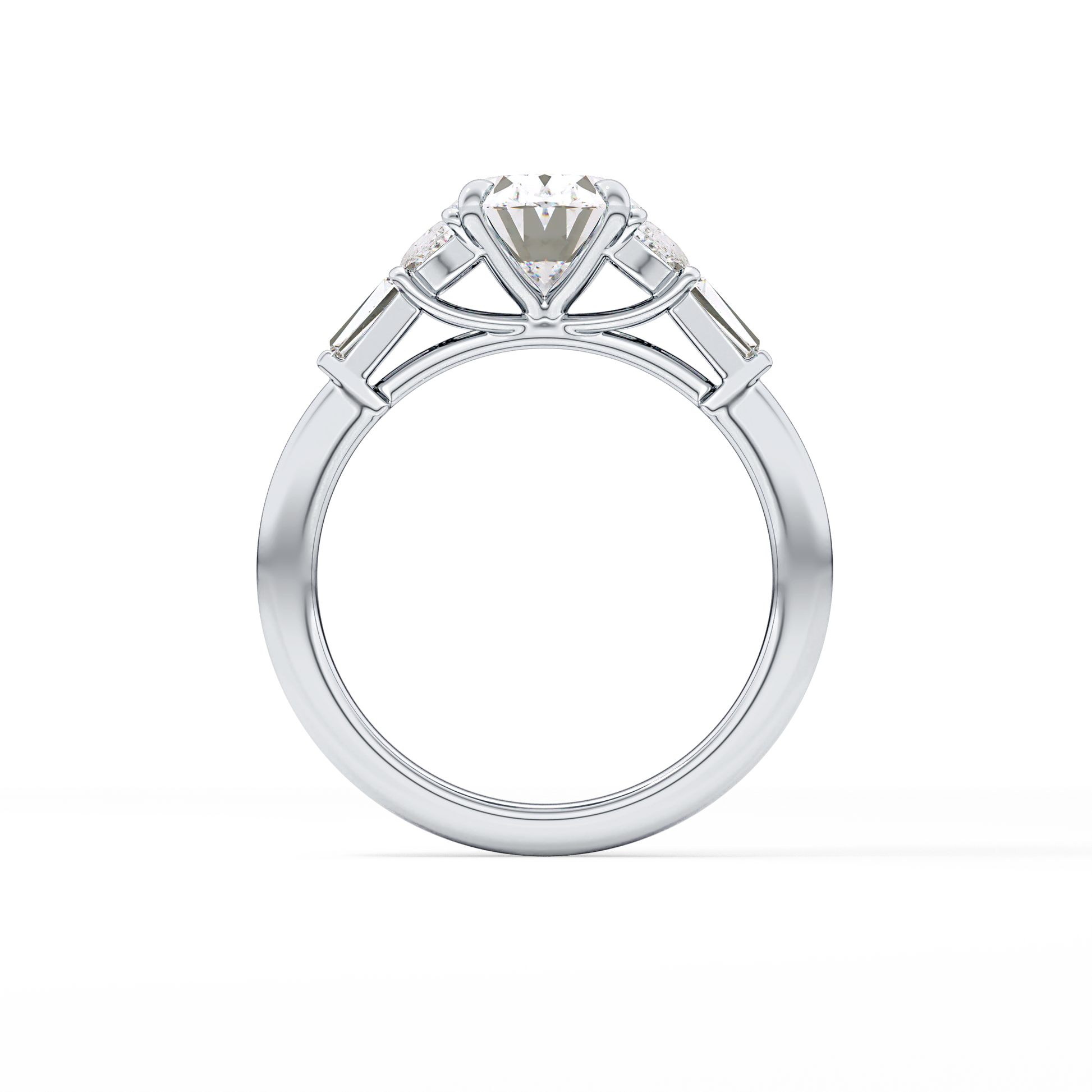 Oval Cluster Lab Grown Diamond Engagement Ring