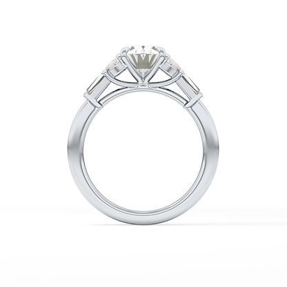 Oval Cluster Lab Grown Diamond Engagement Ring