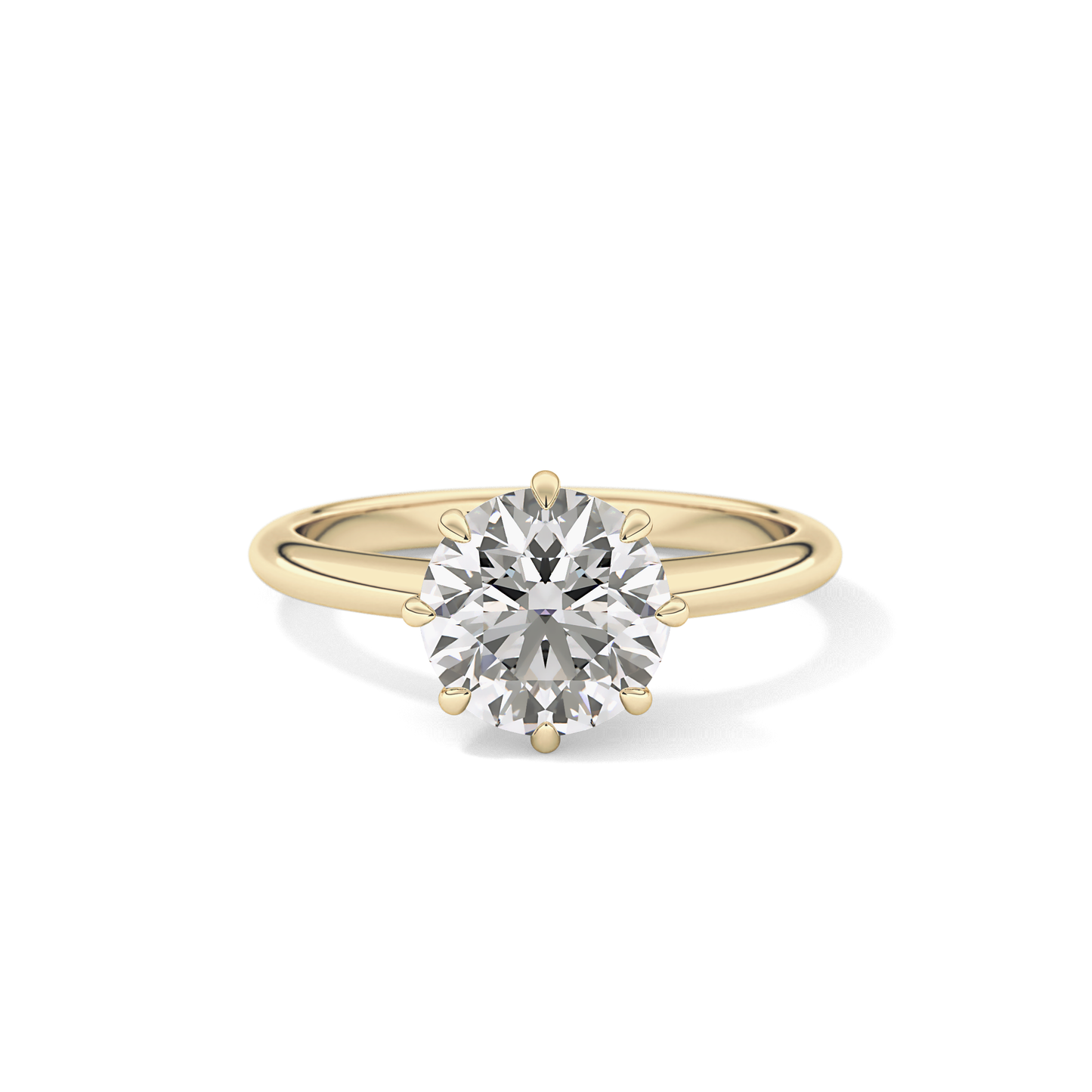 Round Solitaire Lab Grown Diamond Engagement Ring