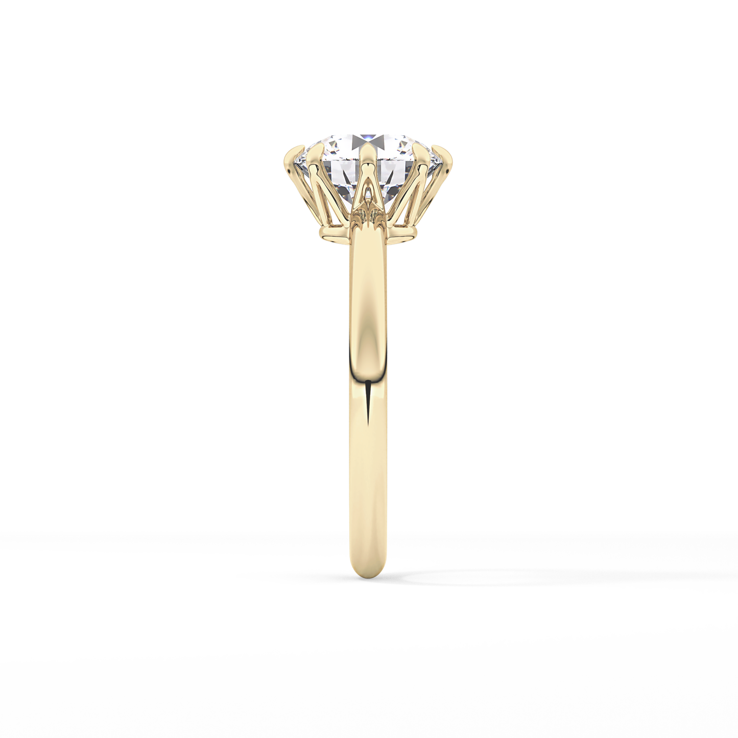 Round Solitaire Lab Grown Diamond Engagement Ring