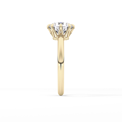 Round Solitaire Lab Grown Diamond Engagement Ring