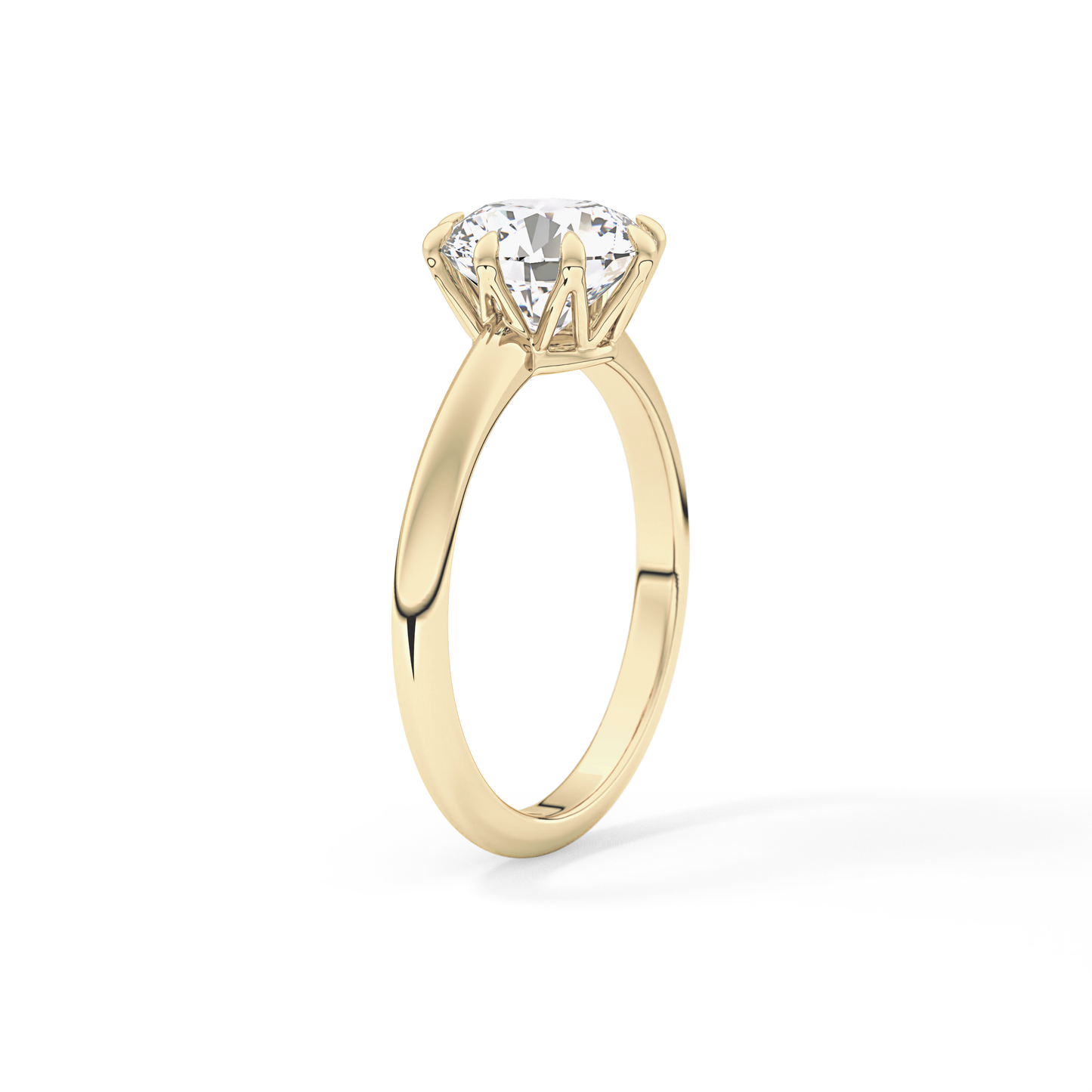 Round Solitaire Lab Grown Diamond Engagement Ring