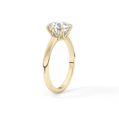 Round Solitaire Lab Grown Diamond Engagement Ring