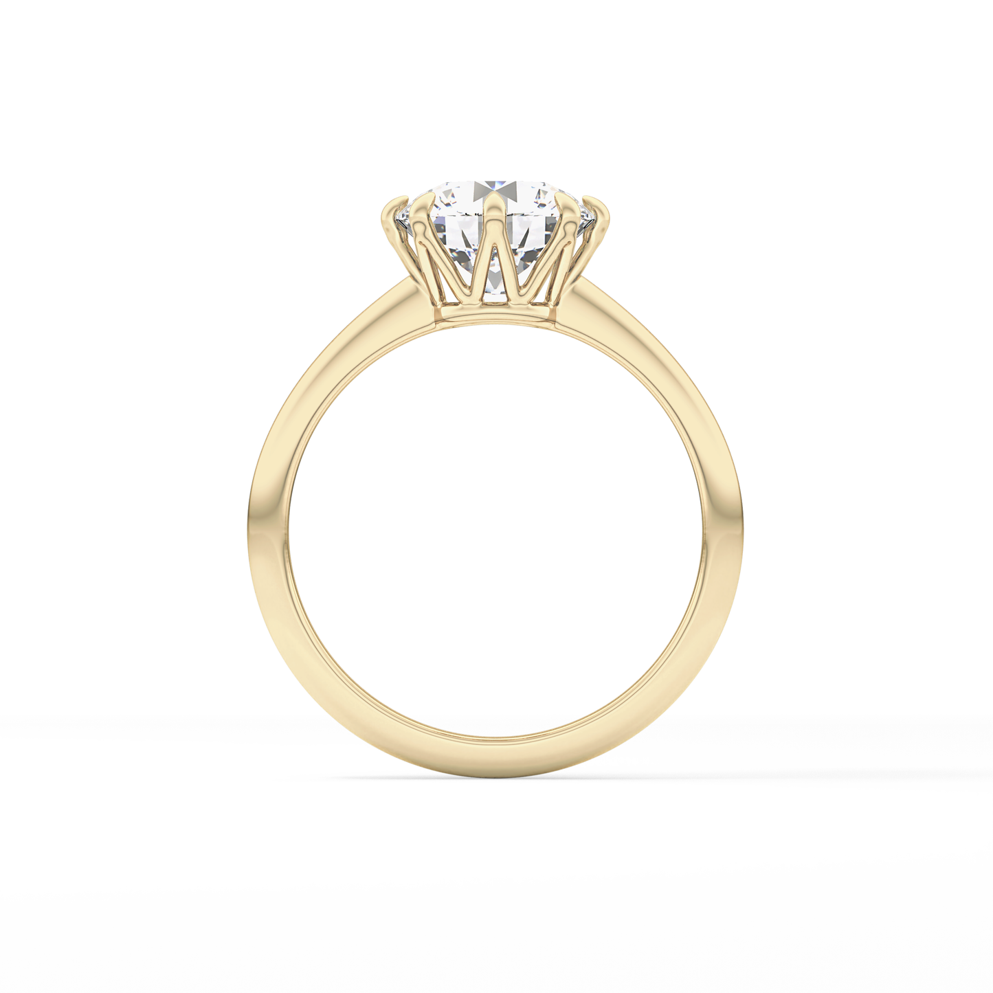 Round Solitaire Lab Grown Diamond Engagement Ring