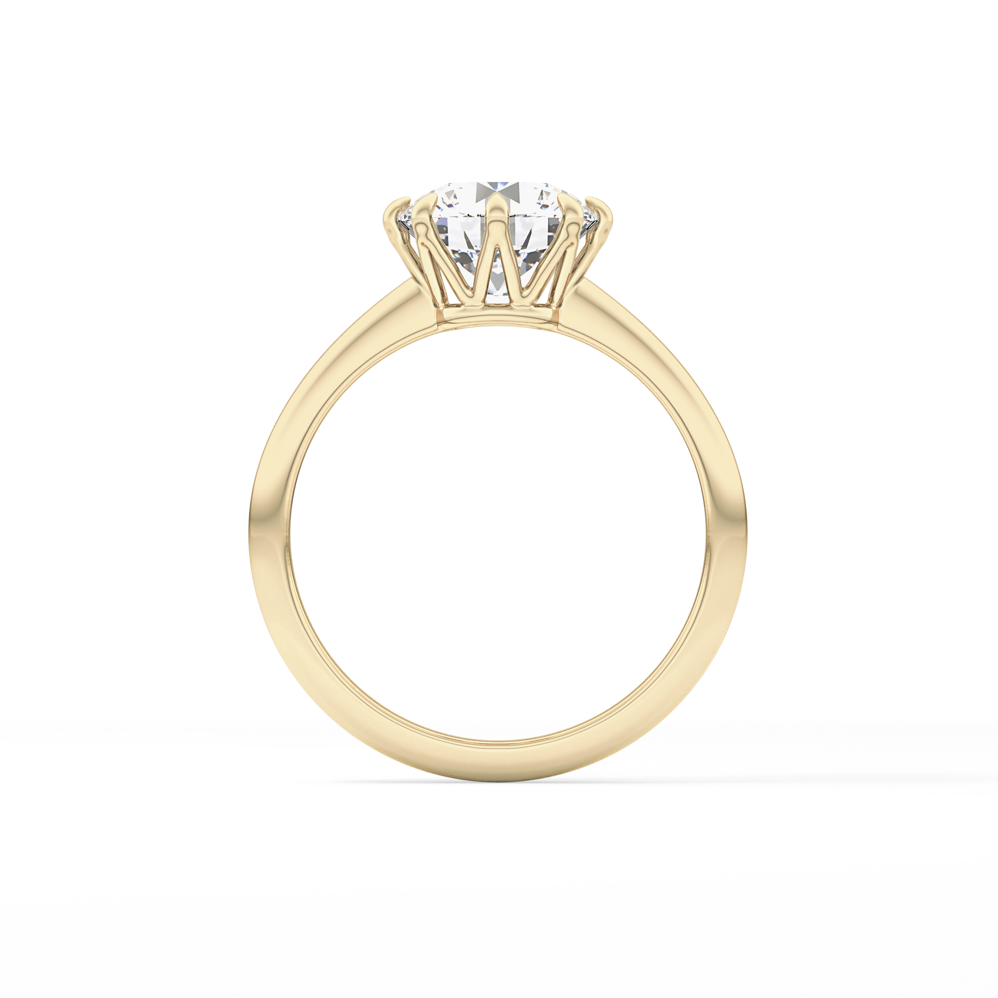 Round Solitaire Lab Grown Diamond Engagement Ring
