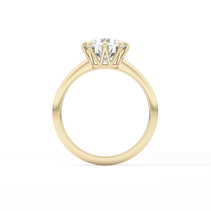 Round Solitaire Lab Grown Diamond Engagement Ring