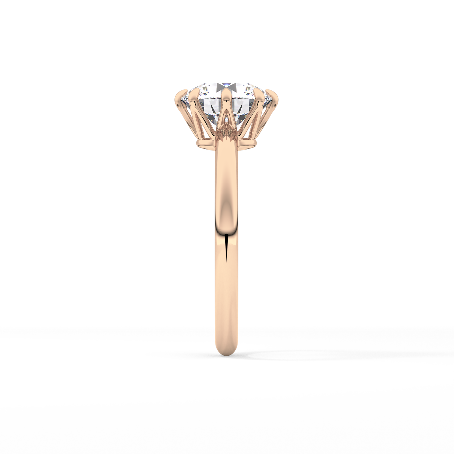 Round Solitaire Lab Grown Diamond Engagement Ring