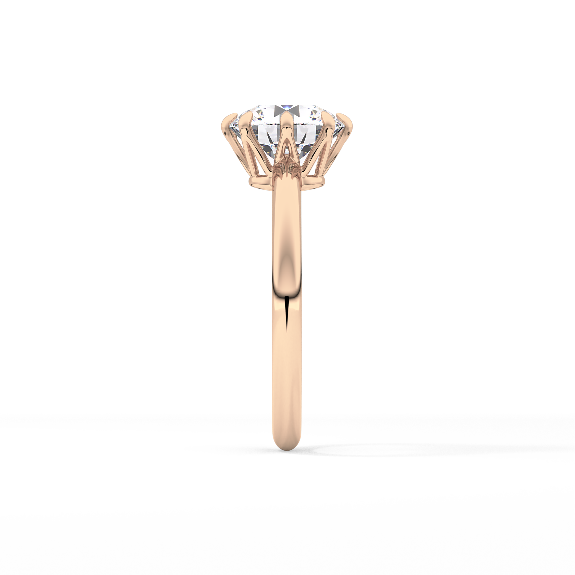 Round Solitaire Lab Grown Diamond Engagement Ring