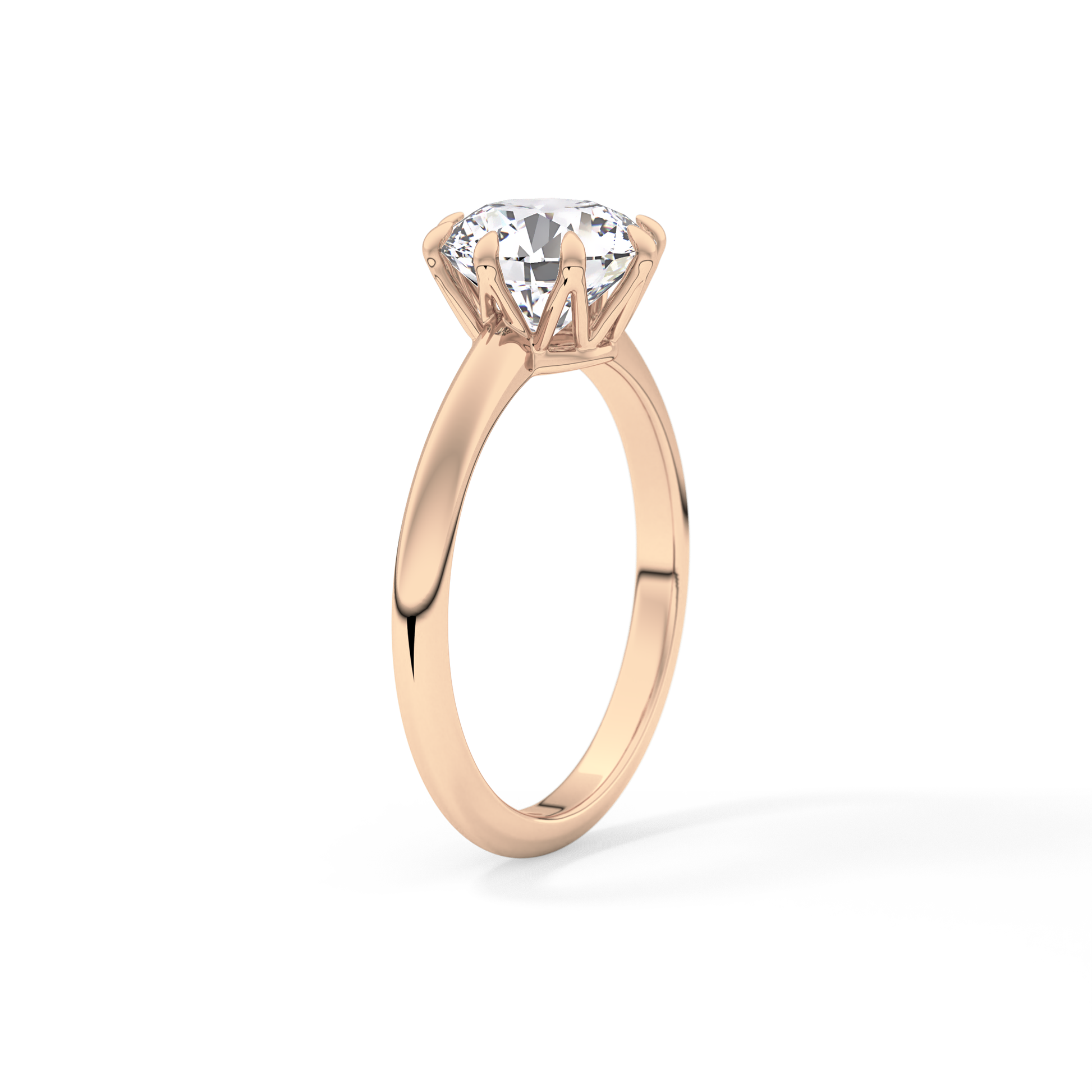 Round Solitaire Lab Grown Diamond Engagement Ring