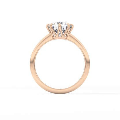 Round Solitaire Lab Grown Diamond Engagement Ring
