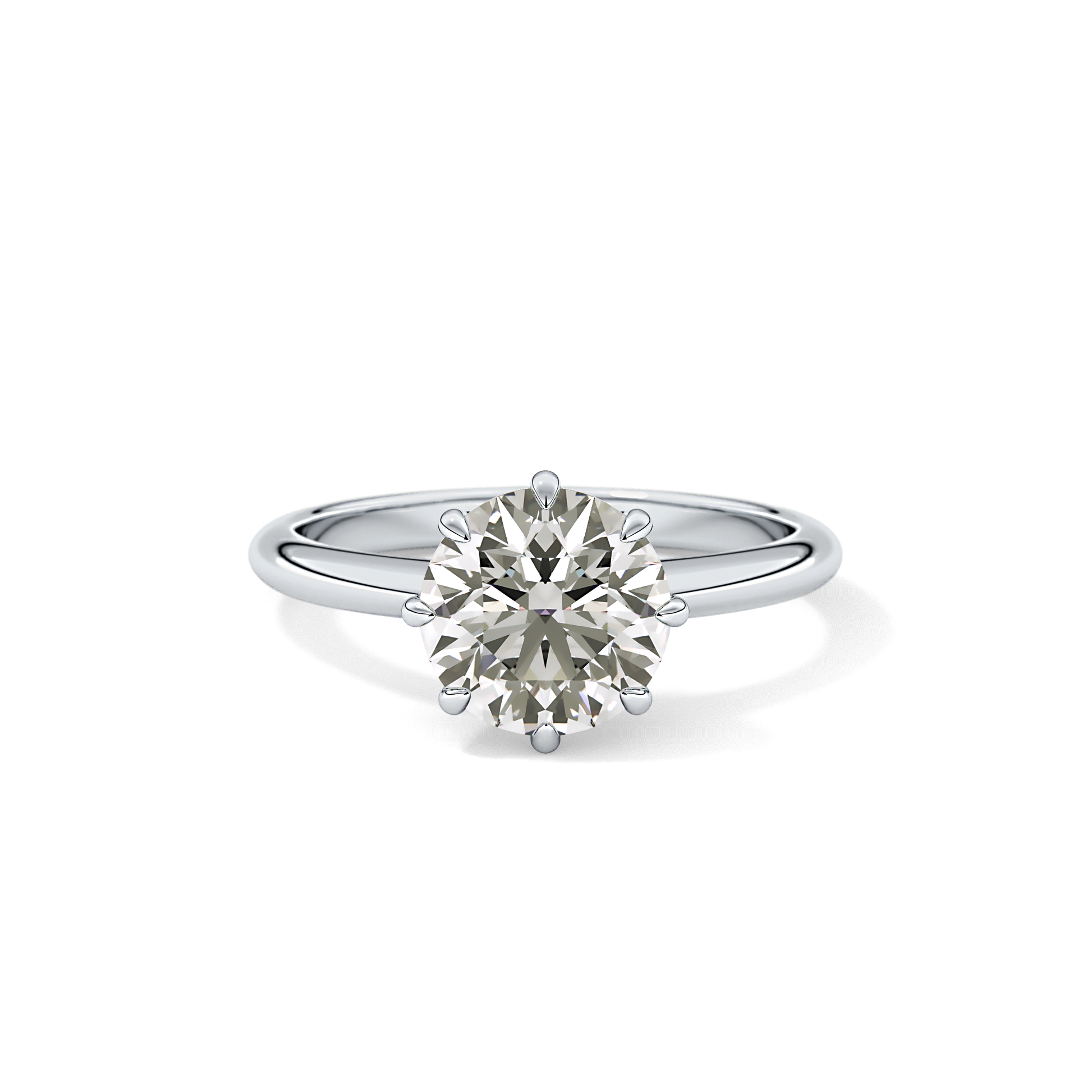 Round Solitaire Lab Grown Diamond Engagement Ring
