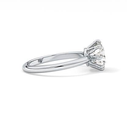 Round Solitaire Lab Grown Diamond Engagement Ring