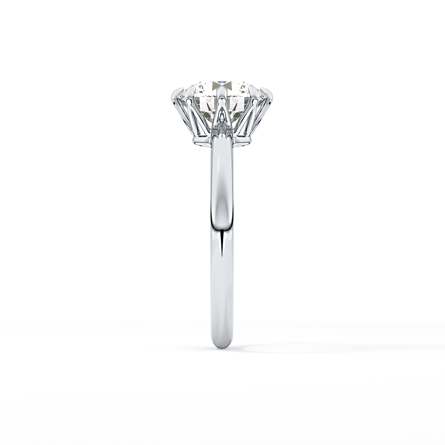 Round Solitaire Lab Grown Diamond Engagement Ring