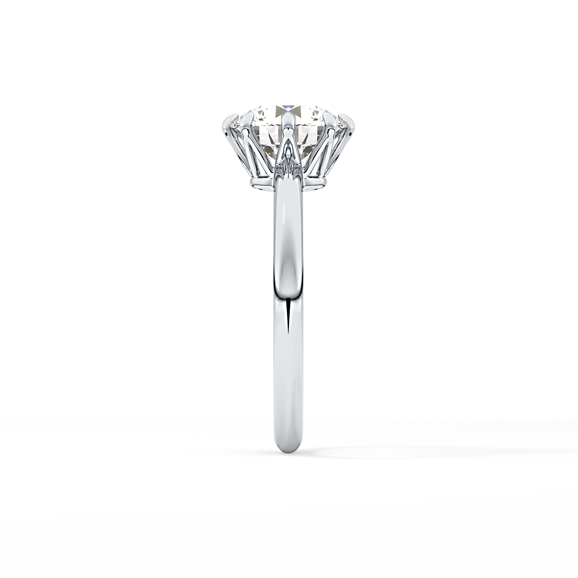Round Solitaire Lab Grown Diamond Engagement Ring