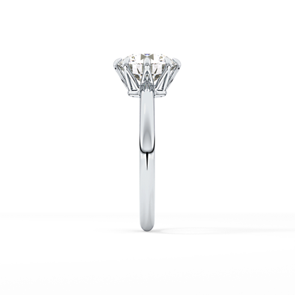 Round Solitaire Lab Grown Diamond Engagement Ring
