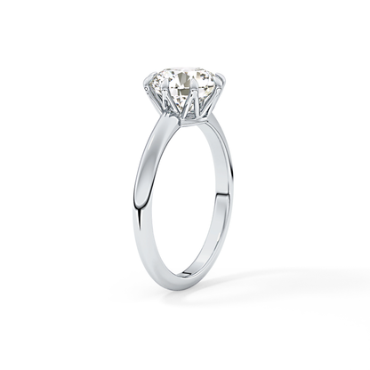 Round Solitaire Lab Grown Diamond Engagement Ring
