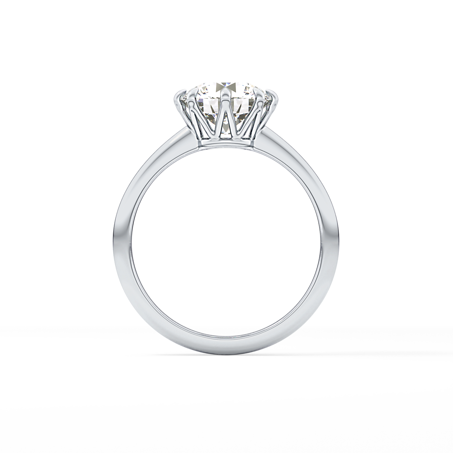 Round Solitaire Lab Grown Diamond Engagement Ring