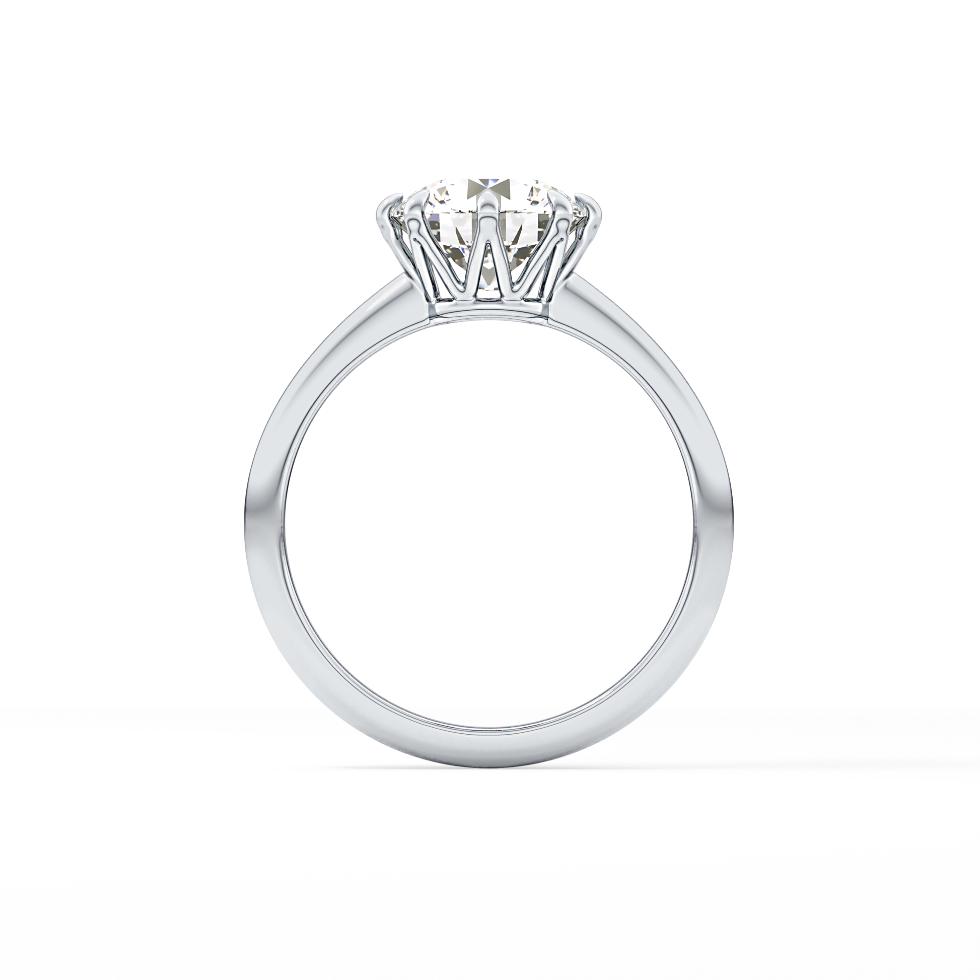 Round Solitaire Lab Grown Diamond Engagement Ring