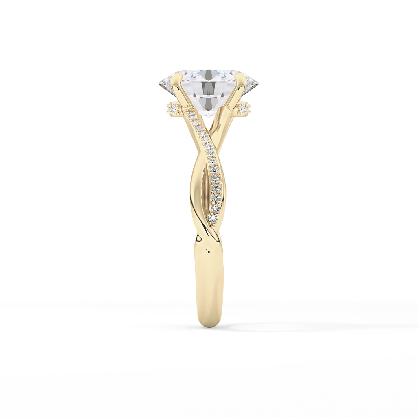 Oval Hidden Halo & Pave Lab Grown Diamond Engagement Ring