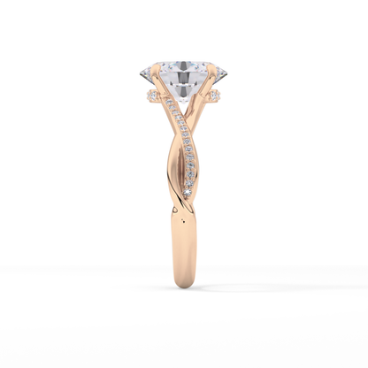Oval Hidden Halo & Pave Lab Grown Diamond Engagement Ring