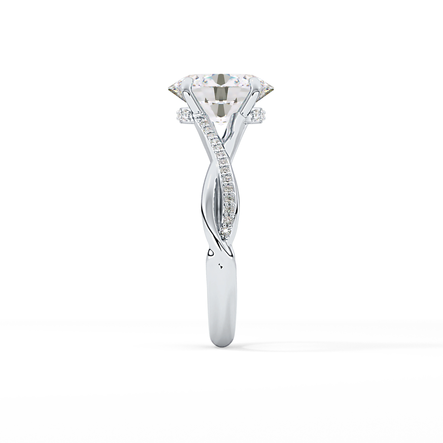 Oval Hidden Halo & Pave Lab Grown Diamond Engagement Ring
