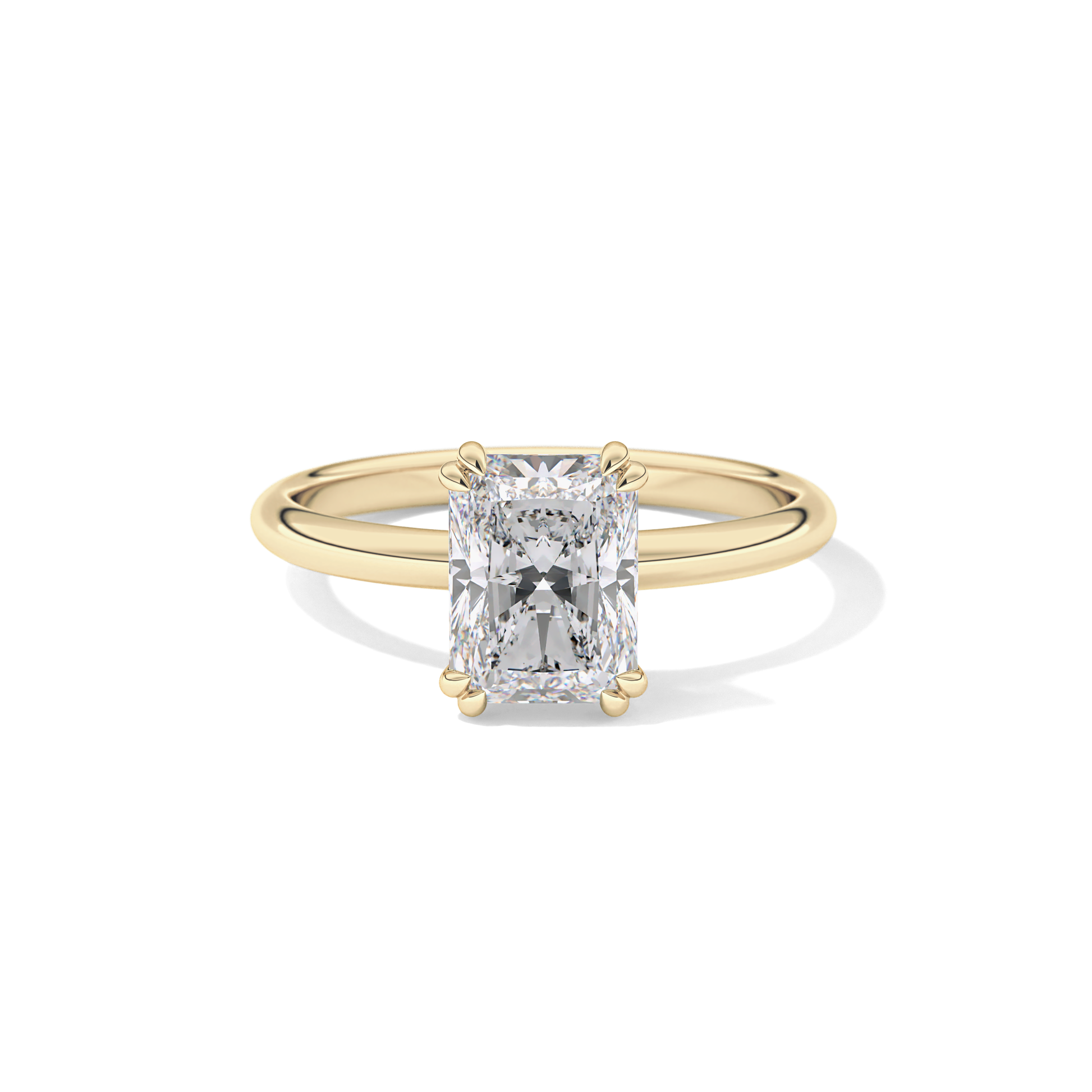 Radiant Solitaire Lab Grown Diamond Engagement Ring
