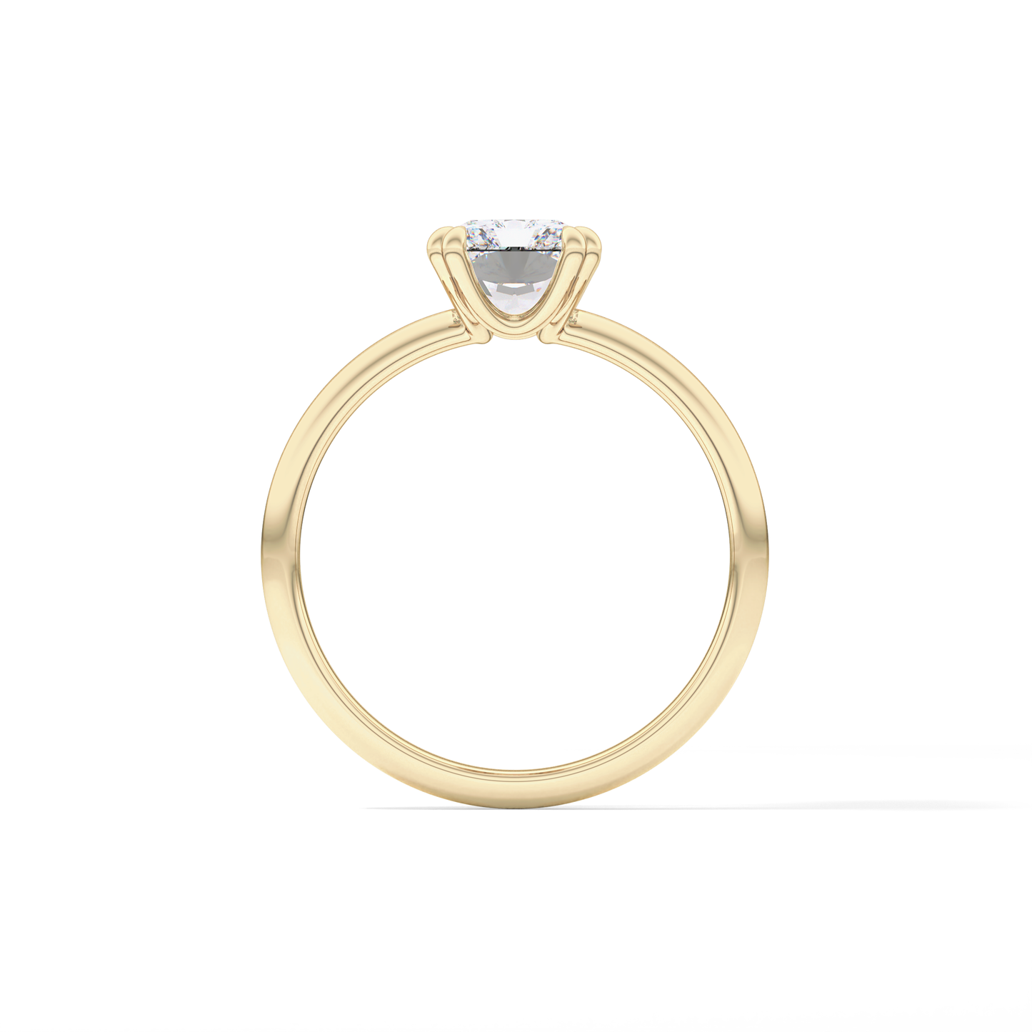 Radiant Solitaire Lab Grown Diamond Engagement Ring