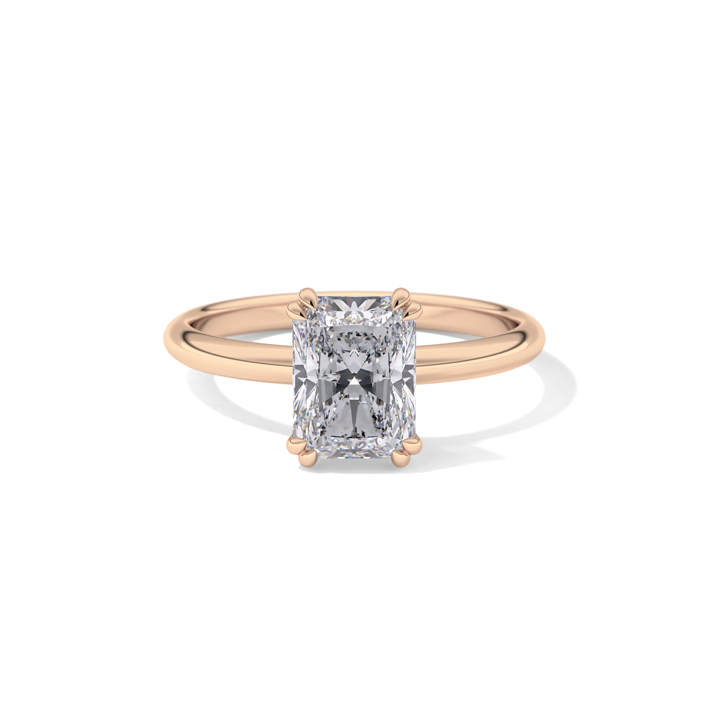 Radiant Solitaire Lab Grown Diamond Engagement Ring