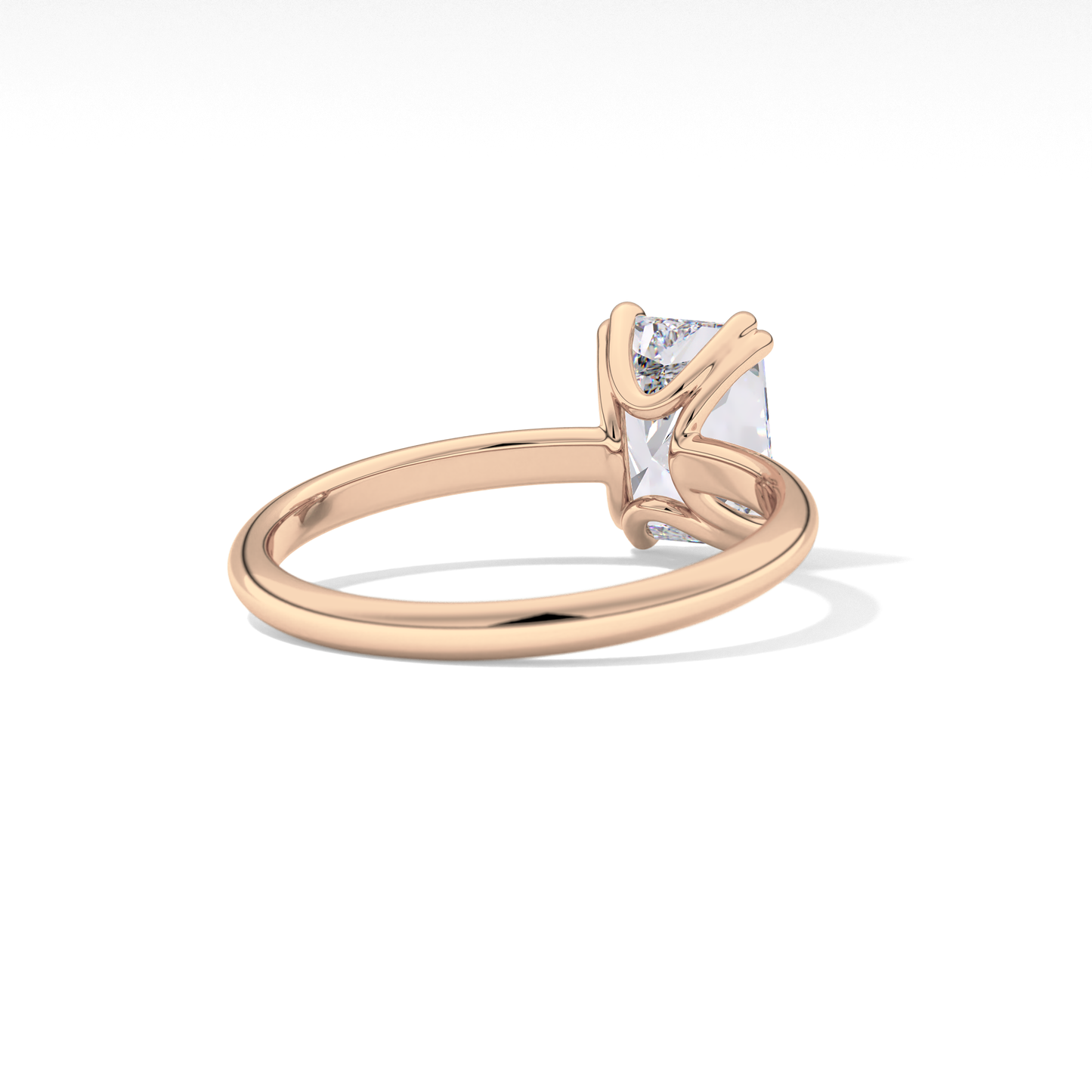 Radiant Solitaire Lab Grown Diamond Engagement Ring