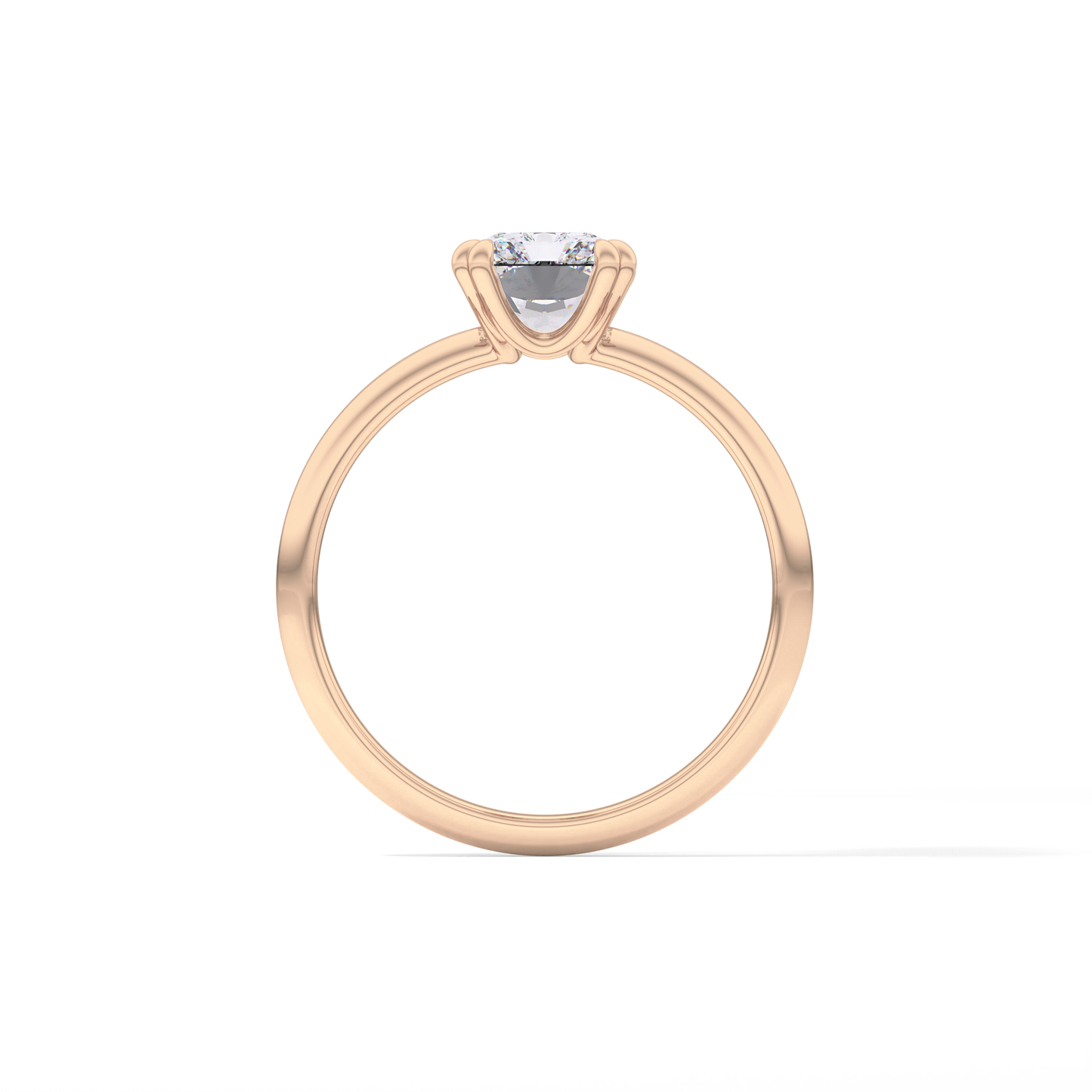 Radiant Solitaire Lab Grown Diamond Engagement Ring
