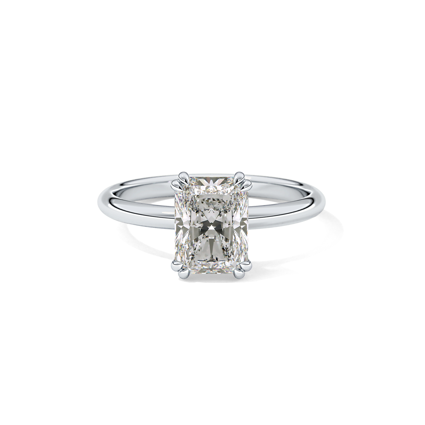 Radiant Solitaire Lab Grown Diamond Engagement Ring