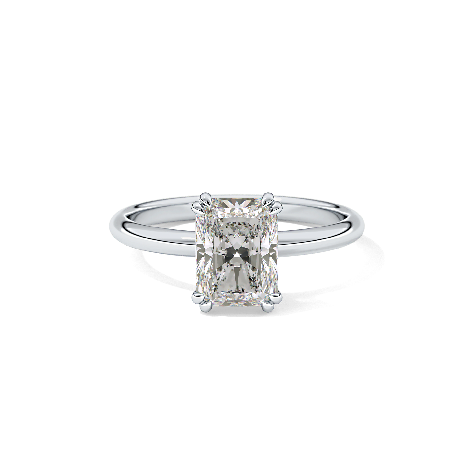 Radiant Solitaire Lab Grown Diamond Engagement Ring