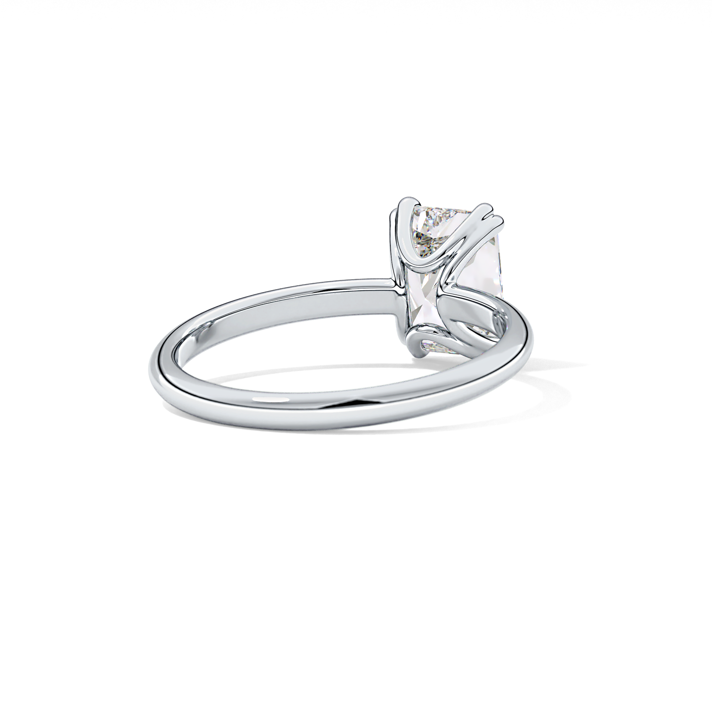 Radiant Solitaire Lab Grown Diamond Engagement Ring