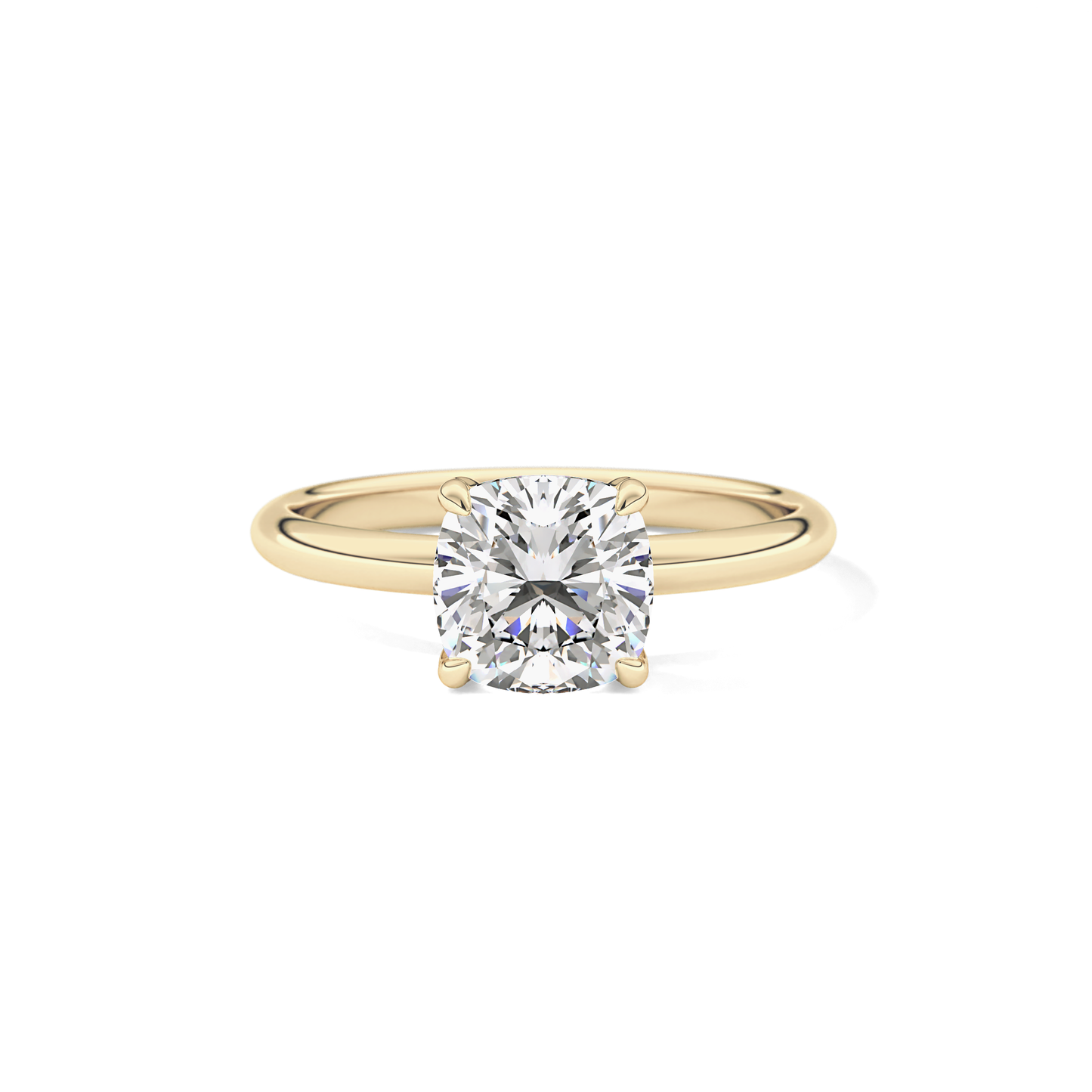 Cushion Solitaire Lab Grown Engagement Ring
