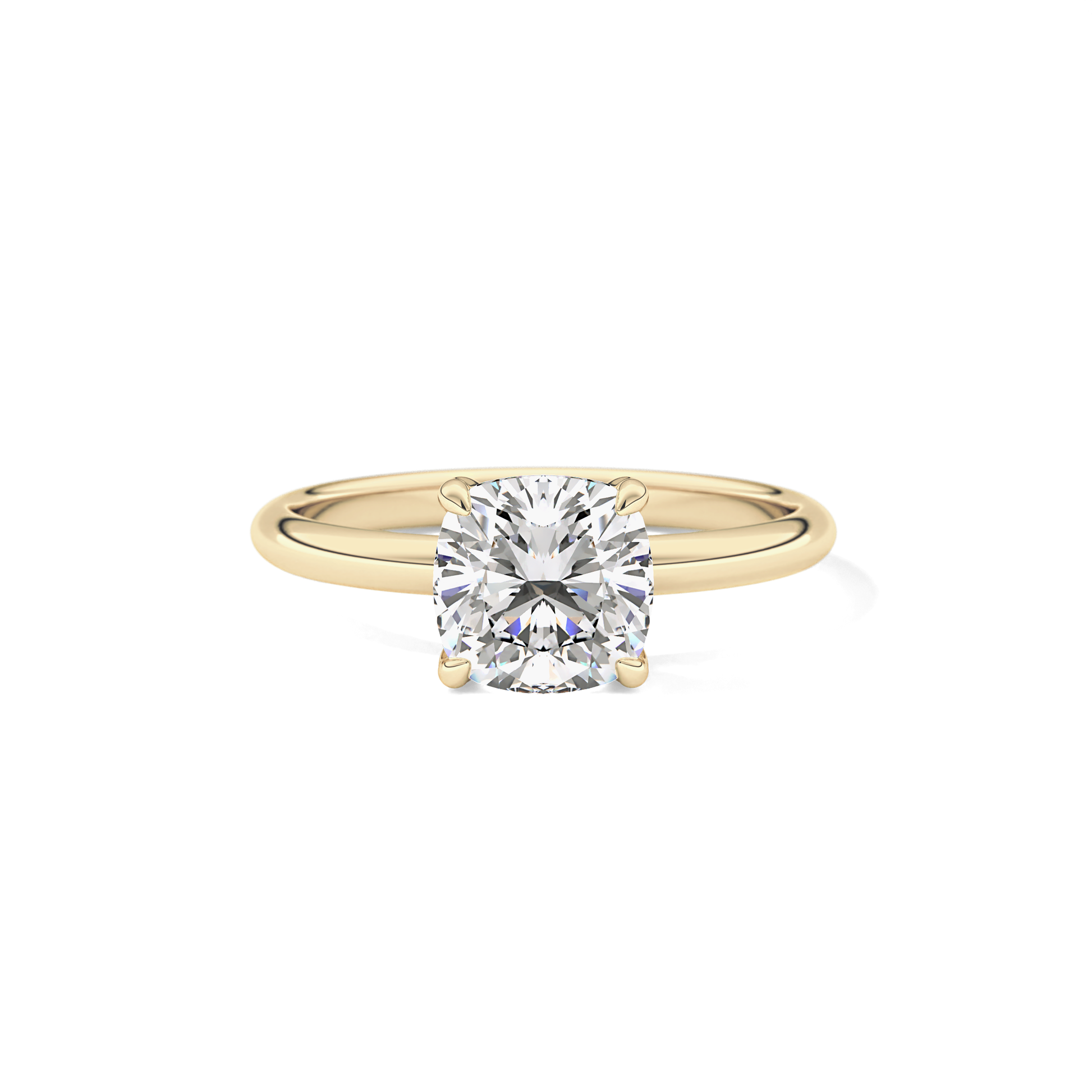 Cushion Solitaire Lab Grown Engagement Ring