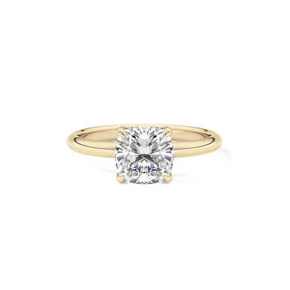Cushion Solitaire Lab Grown Engagement Ring
