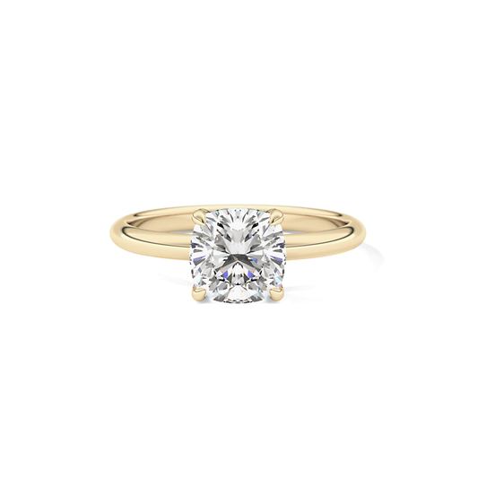 Cushion Solitaire Lab Grown Engagement Ring