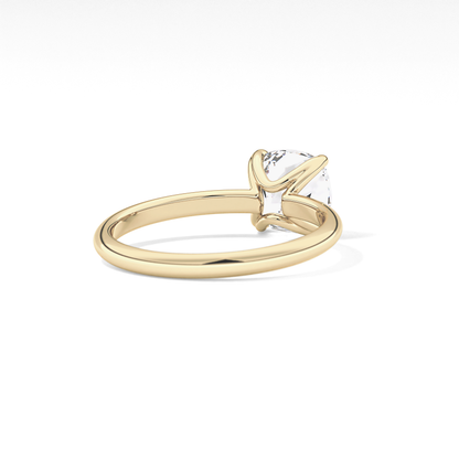 Cushion Solitaire Lab Grown Engagement Ring